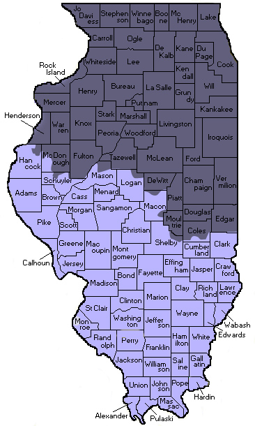 illinois map area covered by kinstler & associates